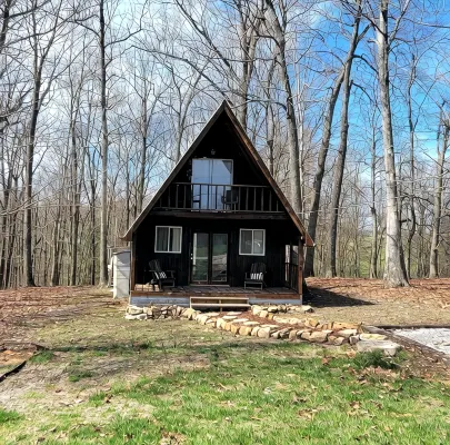 Cozy A-Frame Near Cave Run Lake - Private, Firepit, Deck, Sleeps 6 - 3-Star