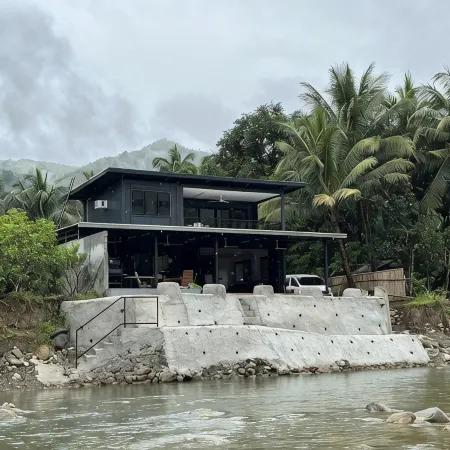 2 storey Prefab Container Vacation Home-Full Mountain View and River access