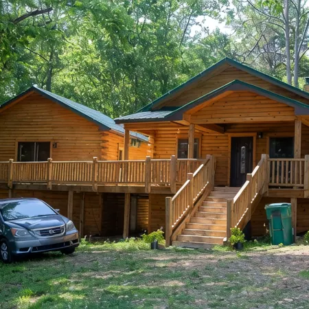Modern Cabin on wooded 20 acres with scenic view