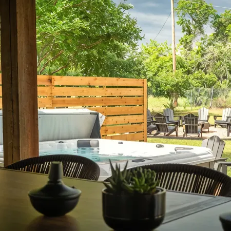 Hot Tub, Tree House, Speakeasy, Outdoor Games, Fire Pit, Arcade Games, Farm Stay