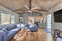 Spring Season Our Cabin Home Backing Preserve with Deck, Grill and Gas Fire Pit