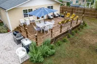 Lake front home with access to two lakes, large yard and RV hookup available!
