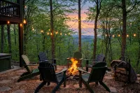 Blue Ridge Mountain Cabin w/ Hot Tub, Firepit, Game Room & Scenic Views