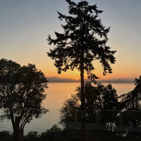 West facing Oceanfront cottage, 1 bedroom ; 4 kms from Victoria Int. Airport
