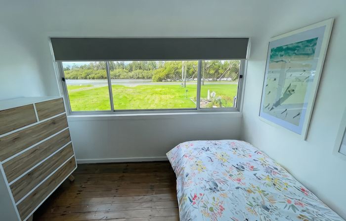 Lakeside House Tuncurry with deck overlooking the lake