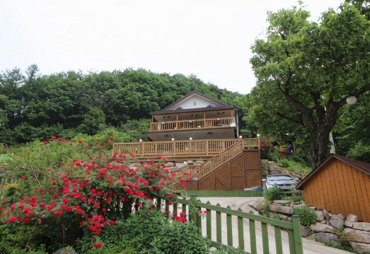 산내음펜션 주변 산의 모습