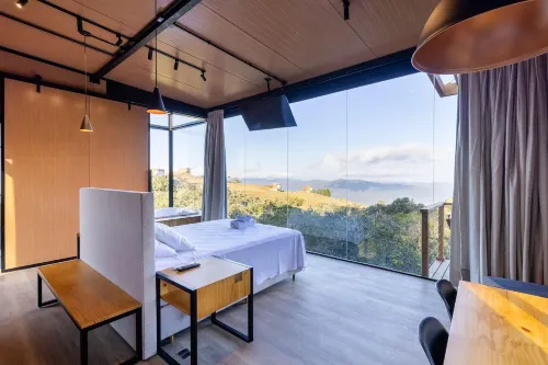 Cabana jacuzzi e vista montanhas VST031