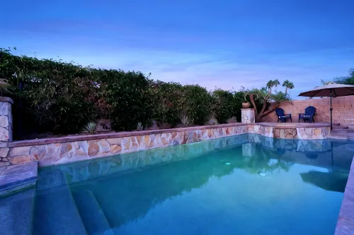 Near Coachella Festival, 5min walk 2 BNP Paribas, pool spa, 7bdrm, mountain view
