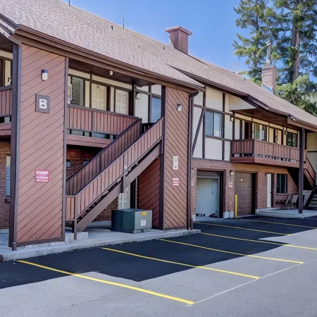 True ski-in/out two-level condo BH. Perfect for two families with a king suite.