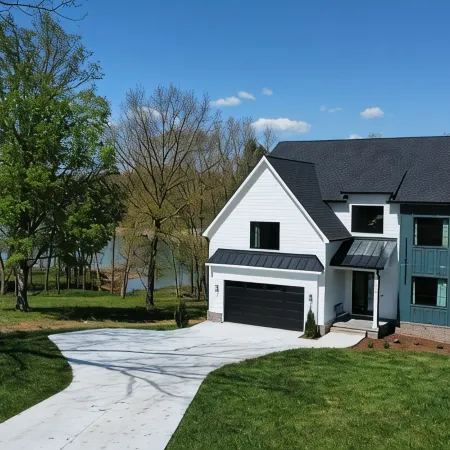 Lakeshore Modern!  Lake Front with Platform Dock and 2 Kayaks, Firepit and Views