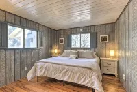 Spring Season Our Cabin Home Backing Preserve with Deck, Grill and Gas Fire Pit