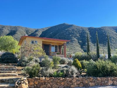 3 comfortable individuals cabins in a property with stunning views of the valley