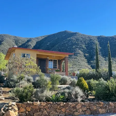 3 comfortable individuals cabins in a property with stunning views of the valley