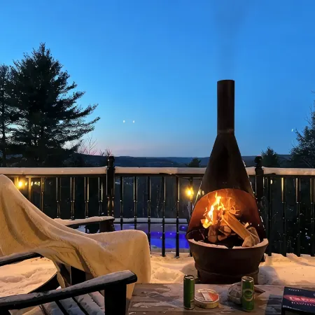 Cabin w/ Mountain Views, Hot Tub, AC, Pet + Family Friendly, WFH, Fireplace