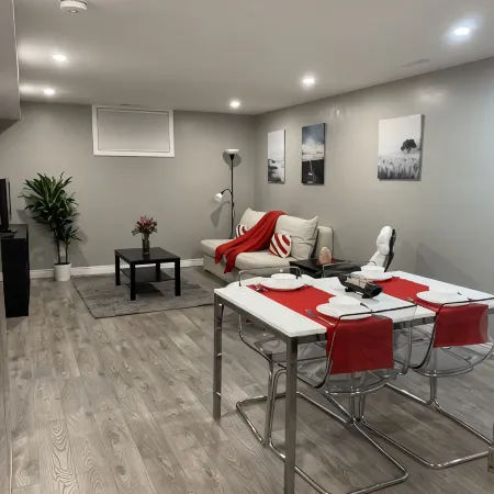 Brand new spacious apartment with private yard/ patio