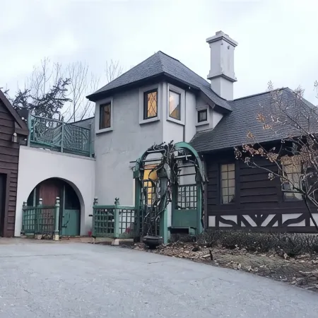 Swedish Storybook in bluffs hiking trails & stream