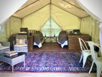 Full Site Woodland Glamping Rental near 3 of NY's Finger Lakes for 14+