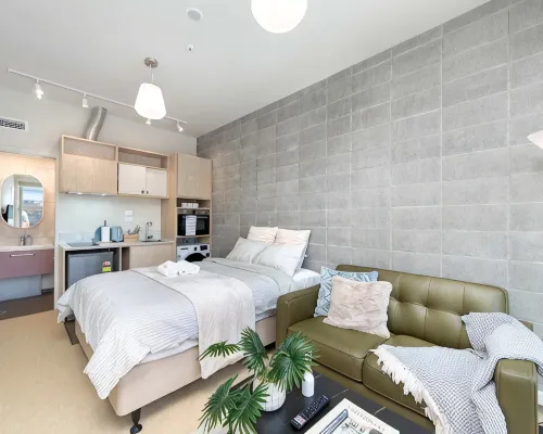 Petone City Studio with Balcony 下哈特住宿飯店