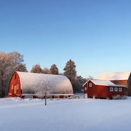 A Cozy Farmstead Cottage Amidst Two Barns in Hudson Valley