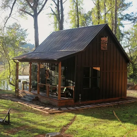 Hidden Springs Cottage, Rome, GA, King Loft Bedroom, Private Lake Access