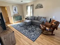 Cozy modern small town apartment pet and child friendly large parking