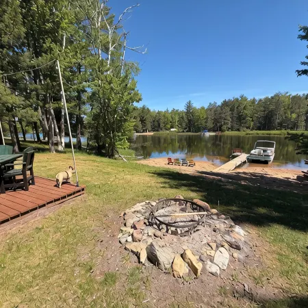 Waterfront Cabin w/ Private Dock & Outdoor Bar near Munising/Manistique