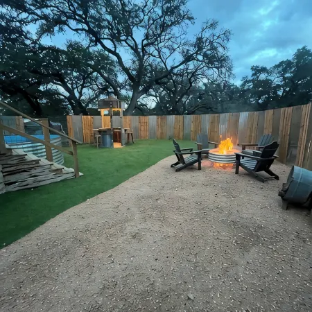 Texas Hill Country views at The Oval House on the Owl Spring Ranch near Boerne