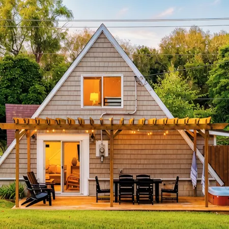 Applewood Lodge: Private A-Frame with Hot Tub Near Saugatuck & Lake Michigan