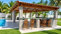 Spacious 5-bedroom house with capacity of 20+ people in Playa Metalio Sonsonate - 수영장