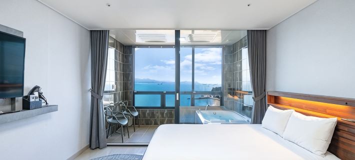 Yeosu le Paradis Ocean View Spa Pension Hotele w: Yosu