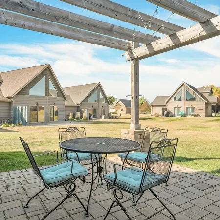 Beautiful 1500+ sq ft cabin with outdoor pool just steps off the patio