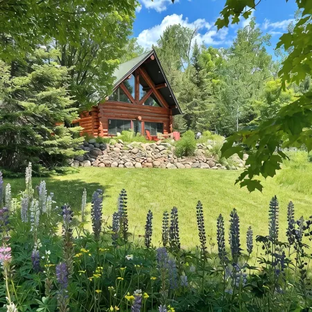 Mountainside Log Cabin on Caribou Lake