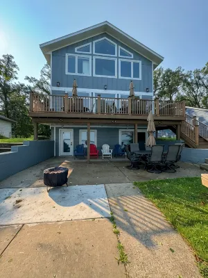Escape to a lakeside cabin with stunning panoramic views of Ottertail Lake