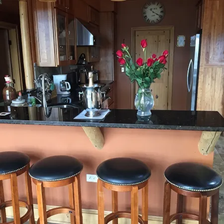 Mystic Pines Log Home in Shenandoah with Hot Tub, Exercise Equipment and Views!