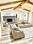 Large 4-bd 3 bath home + bonus room. Dogs are welcome w/fee. Sleeps 16+