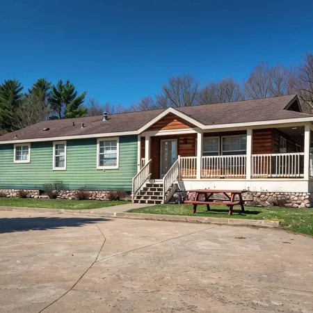 The Wolf Cabin at the Riviera Resort in Neillsville, Wisconsin!