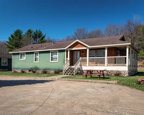 The Wolf Cabin at the Riviera Resort in Neillsville, Wisconsin! Hotels in Dewhurst