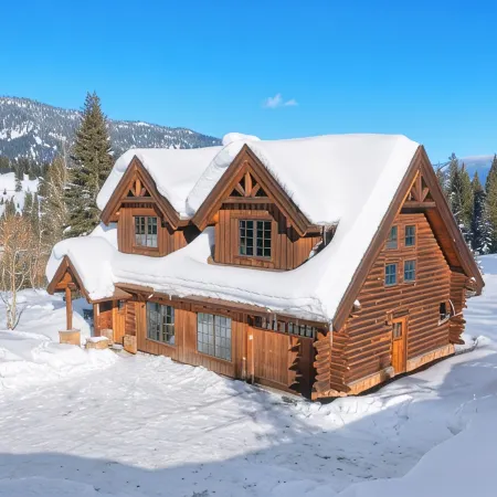 Charming 3-bedroom log cabin with Hot Tub and fitness room in delightful Big Sky