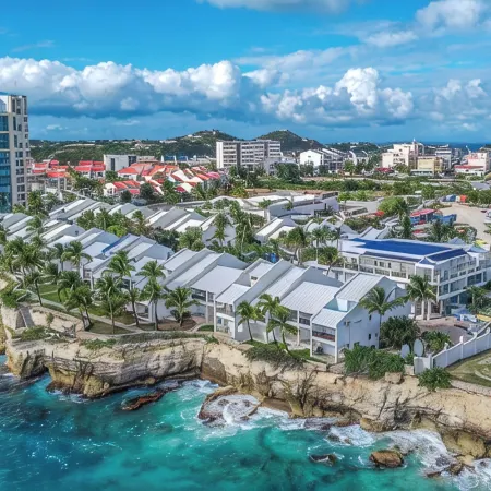 Beachfront condo at beautiful Cupecoy Beach Club.  2 bedroom, 3 bath, amenities!
