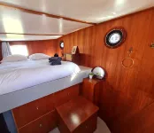 Charming captain's cabin on the historic ship De Hoop