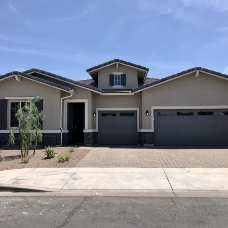4 bed 3.5 bath modern ranch home with private pool/spa and golf course view