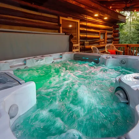 Log Cabin Hot Tub Getaway