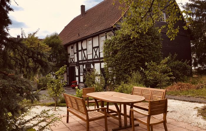 Musikhaus Medebach. This historic house is in the village in Hochsauerland.