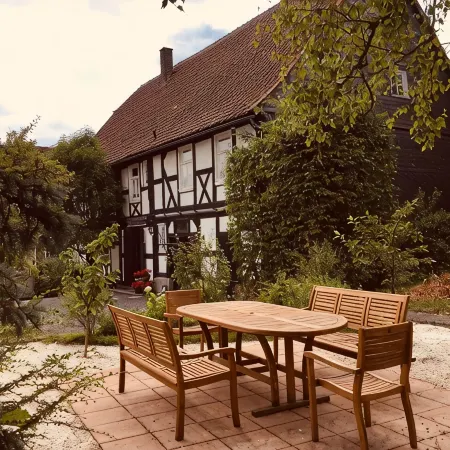 Musikhaus Medebach. This historic house is in the village in Hochsauerland.