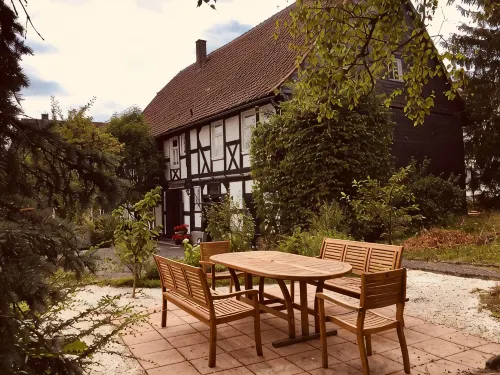 Musikhaus Medebach. This historic house is in the village in Hochsauerland.
