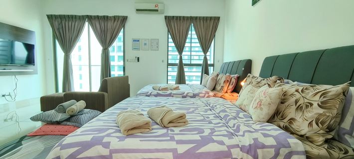 Cozy Cybersquare Ensuite with Pool View #CS1 塞貝維住宿飯店
