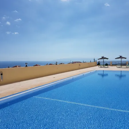 Villa Roque del Conde 3 with fantastic sea view, Terrace, Pool, Wifi, SAT-TV