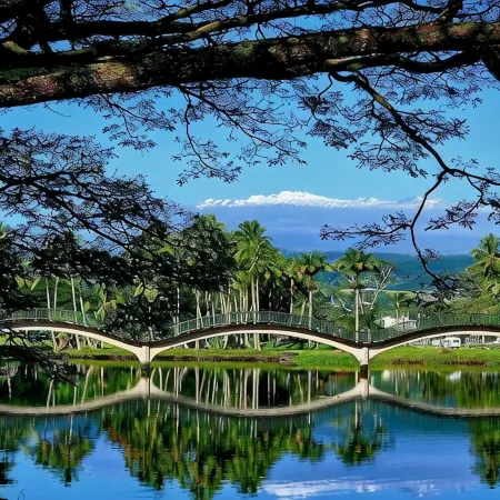Hilo Studio Retreat with Gorgeous Park View, AC, WiFi, Pool
