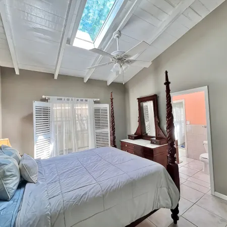 Quiet hillside villa with expansive sea, beach, and mountain views...