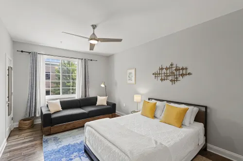 Chic 2BR Apt, Steps from N Main St, Balcony View